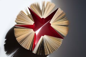 books, pages, puffed up
